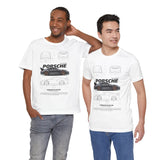 Ultra Sleek Performance Sports Coupe Blueprint Art Unisex Heavy Cotton Tee for Car Lovers and Streetwear Fans