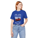 Shelby Red High Performance Muscle Coupe Blueprint Unisex Heavy Cotton Tee Retro Car Art Streetwear Gift for Gearheads Daily Wear Car Lovers Apparel