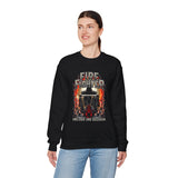Firefighter Courage Sweatshirt One Life One Decision Unisex Heavy Blend Crewneck Bold Firefighter Design Motivational Streetwear Tribute To Heroes Perfect Gift For Firefighters And Everyday Warriors