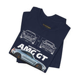 Silver Grand Tourer Coupe Artwork Unisex Heavy Cotton Tee High Performance Inspired Streetwear Graphic Shirt For Car Lovers And Modern Automotive Art Fans