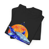 Ballena Cosmic Whale Art Unisex Heavy Cotton Tee Vibrant Geometric Ocean Design Premium Streetwear T Shirt Bold Marine Life Artwork Soft Comfortable Fit Perfect Gift for Nature Lovers and Creative Dreamers