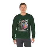 Sculptural Future Statue Art Graphic Unisex Heavy Blend Crewneck Sweatshirt Cosmic Greek Goddess Abstract Streetwear Pullover