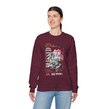 Blessed Praying Hands Floral Christian Graphic Unisex Heavy Blend Crewneck Sweatshirt Faith Inspired Religious Streetwear Bold Motivational Pullover