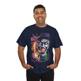 Jocker Sinister Grin Unisex Heavy Cotton Tee Gothic Streetwear Bold Horror Art Design Dark Psychological Graphic Shirt For Fearless Souls And Creative Collectors