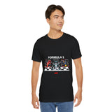 Formula 1 High Performance Triple Racing Machines Unisex Heavy Cotton Tee Dynamic Motorsport Inspired Streetwear Graphic Shirt for Speed Lovers and Premium Casual Style
