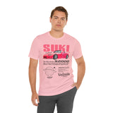Pink Custom Roadster Blueprint Art Unisex Heavy Cotton Tee Retro Tuner Inspired Streetwear Graphic Shirt for Car Lovers and Daily Casual Wear