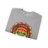 Kathakali Crewneck Unisex Sweatshirt Heavy Blend Pullover Kerala Traditional Dance Art Graphic Indian Culture Onam Festival Malayalam Heritage Design