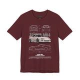 Toyota MK4 Blueprint Tee – Supra MK4 Sports Car MK4 Japanese Performance Coupe Inspired Graphic T Shirt JDM Street Racing Culture Automotive Icon Art Unisex Tee
