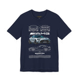 Aggressive Silver Widebody Supercar Blueprint Unisex Heavy Cotton Tee Performance Street Machine Graphic Shirt For Car Lovers And Gearheads
