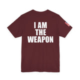 I Am The Weapon Unisex Heavy Cotton Tee Motivational Tactical Mindset Streetwear Bold Warrior Energy Graphic TShirt For Confidence Training Gym Wear Everyday Power Statement