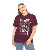 Move With Flow Breakdance Graphic Unisex Heavy Cotton Tee Hip Hop Streetwear Dance Rhythm Urban Style T Shirt
