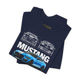 Blue Apex Muscle Coupe Blueprint Art Unisex Heavy Cotton Tee Powerful Street Machine Graphic Shirt for Car Lovers and Collectors