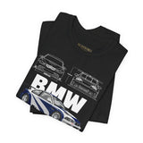 Blue Track Ready Performance Coupe Artwork Unisex Heavy Cotton Tee High Speed Racing Inspired Streetwear Graphic Shirt For Car Enthusiasts And Motorsport Art Fans