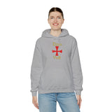 Unisex Deus Vult Hoodie Medieval Crusader Cross Heavy Blend Hooded Sweatshirt Warrior Knight Inspired Vintage Christian Symbol Streetwear