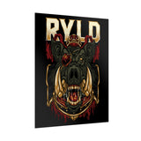 Jabali Warlord Glossy Poster Epic Warrior Wall Art Fantasy Beast Battle Design for Gothic Home Décor, Gaming Rooms, and Bold Fall Aesthetics