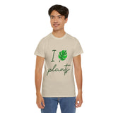 I Love Plants Unisex Heavy Cotton Tee Eco Friendly Botanical Leaf Nature Lover Green Gardening T Shirt Sustainable Plant Parent Gift For Gardeners