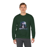 Space Exploration Crewneck Sweatshirt Unisex Heavy Blend Pullover Galaxy Earth Spaceship Astronomy Inspired Cosmic Science Lover Nerd Geek Astronaut Top