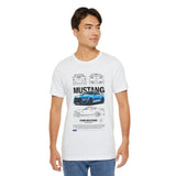 Blue Apex Muscle Coupe Blueprint Art Unisex Heavy Cotton Tee Powerful Street Machine Graphic Shirt for Car Lovers and Collectors