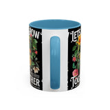 Heart Flower Accent Coffee Mug Bold Anatomical Heart Floral Design Motivational Ceramic Cup Empowering Symbol of Love Strength and Vitality Perfect Gift for Coffee Lovers Friends Birthdays Office Desk and Cozy Tea Moments