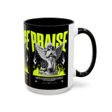 Praise Angel Statue Graphic Ceramic Mug Gothic Spiritual Coffee Tea Cup Bold Streetwear Design