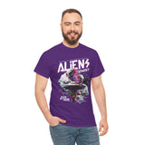 Aliens Exist UFO Graphic Unisex Heavy Cotton Tee Sci Fi Streetwear T Shirt Extraterrestrial Space Alien Design