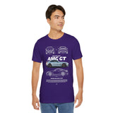 Silver Grand Tourer Coupe Artwork Unisex Heavy Cotton Tee High Performance Inspired Streetwear Graphic Shirt For Car Lovers And Modern Automotive Art Fans