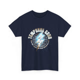 Temporal Echo Lightning Globe Graphic Unisex Heavy Cotton Tee Bold Streetwear Past Present Future Inspired T-Shirt
