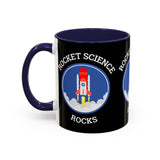 Rocket Science Rocks Accent Coffee Mug 11oz 15oz Space Lover Science Gift Black White Two Tone Ceramic Cup
