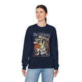 My Heart Is Beating Floral Anatomy Collage Unisex Heavy Blend Crewneck Sweatshirt Vintage Abstract Graphic Bold Artistic Streetwear Pullover