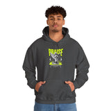 Praise Angel Statue Graphic Unisex Heavy Blend Hooded Sweatshirt Gothic Spiritual Streetwear Hoodie