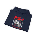 Money Motivation Hustler Mindset Graphic Print Unisex Heavy Blend Hoodie Streetwear Ambition Sweatshirt