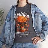 Wildfire Skull Flames Unisex Heavy Cotton Tee Gothic Inferno Graphic Bold Streetwear Motivational Statement T Shirt