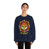 Unisex Kathakali Crewneck Sweatshirt Heavy Blend Pullover Kerala Traditional Dance Art Graphic Indian Culture Onam Festival Malayalam Heritage Design