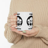 Unisex I Want To Believe Alien Ceramic Coffee Mug UFO Graphic Cup Extraterrestrial Space Themed Sci Fi Conspiracy Inspired Paranormal Gift Drinkware