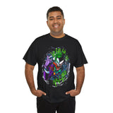 Vibrant Comic-Symbiotic Madness Unisex Heavy Cotton Tee Bold Gothic Streetwear Dark Psychological Art Design Intense Graphic Statement Shirt for Visionaries and Creators