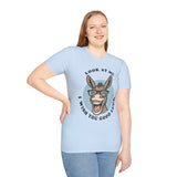 Laughing Donkey Fun Cartoon Unisex Heavy Cotton Tee Bold Humor Streetwear Trendy Graphic Shirt Perfect Gift for Friends Birthdays Casual Wear