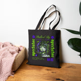 Stalked By Spectator Cyberpunk Anime Glitch Cotton Canvas Tote Bag Japanese Streetwear Futuristic Shopper