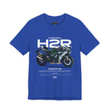 Kawasaki Ninja H2R Inspired Hyperbike Graphic Unisex Heavy Cotton Tee Streetwear Racing Style Motorcycle Art Shirt for Speed Lovers and Track Enthusiasts
