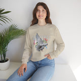 Peaceful Dove Floral Crewneck Sweatshirt Comfortable Unisex Pullover Motivational Streetwear Bold Graphic Design Symbol of Peace Perfect Gift for Friends Birthdays Cozy Days Casual Wear