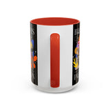 Blooms Person Accent Coffee Mug 11oz 15oz Abstract Floral Head Artistic Colorful Modern Creative Design Black White Ceramic Tea Cup Streetwear Inspired Artistic Fashion Drinkware