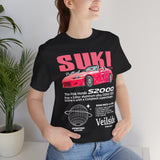 Pink Custom Roadster Blueprint Art Unisex Heavy Cotton Tee Retro Tuner Inspired Streetwear Graphic Shirt for Car Lovers and Daily Casual Wear