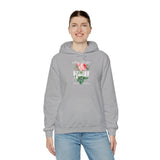Stay Positive Forget Problems Rose Hoodie Comfortable Unisex Sweatshirt Motivational Streetwear Bold Floral Empowerment Design for Self Growth Perfect Gift for Friends Birthdays Cozy Days Casual Wear