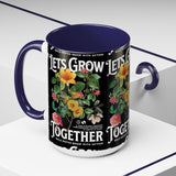 Heart Flower Accent Coffee Mug Bold Anatomical Heart Floral Design Motivational Ceramic Cup Empowering Symbol of Love Strength and Vitality Perfect Gift for Coffee Lovers Friends Birthdays Office Desk and Cozy Tea Moments