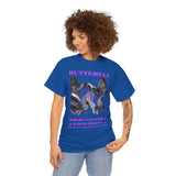 Butterfly Holographic Graphic Black Unisex Heavy Cotton bT Shirt Where Elegance Takes Flight Aesthetic Trendy Streetwear Fashion Outfit