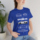 Audi R8 Spyder Inspired Illustrated Luxury Supercar Graphic T Shirt German Performance Convertible Sports Car Streetwear Racing Lifestyle Unisex Tee Gift For Exotic Car Enthusiasts