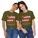 Love Yourself Deep Unisex Jersey Short Sleeve Tee Self Love Graphic T Shirt Rose Motivational Quote Streetwear Positive Affirmation Fashion Mindset Inspired Apparel
