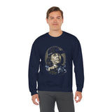 Break Bread Halftone Art Unisex Heavy Blend Crewneck Sweatshirt Bold Urban Streetwear Graphic Pullover Premium Hustle Design Cozy Warm Everyday Wear for Confident Men Women Stylish Gift Idea