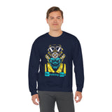 Breaking BadToxic Genius Neon Gas Mask Skull Unisex Heavy Blend Crewneck Sweatshirt Bold Cyberpunk Streetwear Fashion For Artists Rebels Gamers And Visionaries With Futuristic Neon Glow Design