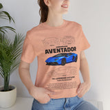 Blue Hypercar Blueprint Unisex Heavy Cotton Tee High Performance Streetwear Design for Car Enthusiasts Racers and Speed Lovers