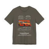 Legendary Orange Street Racer Blueprint Tee Unisex Heavy Cotton Retro Tuner Car Art Graphic Shirt for Enthusiasts